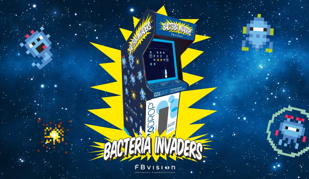 BACTERIA INVADERS, un gioco vintage per aumentare visite e interazioni in fiera.